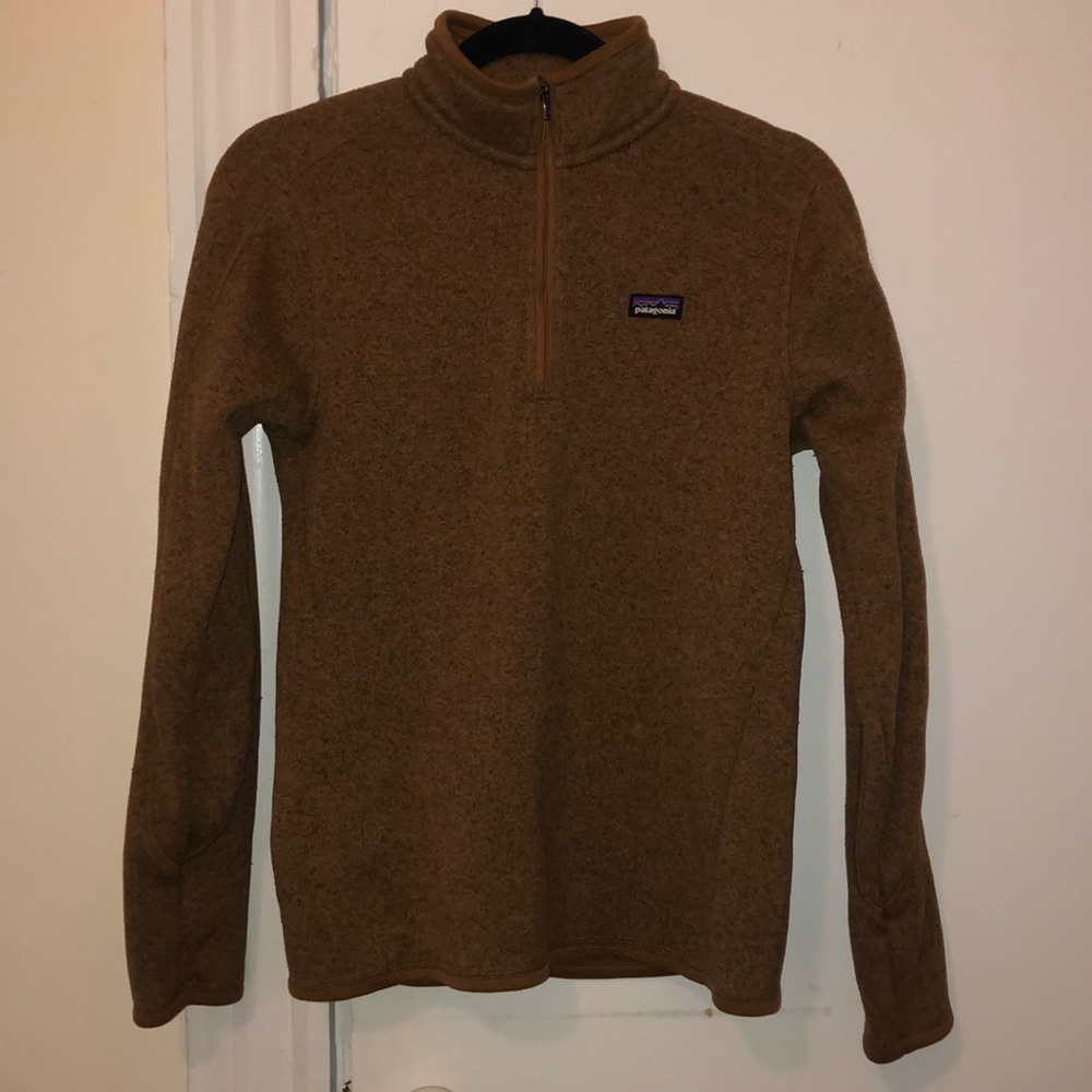 Brown Patagonia Half Zip with Fleece Interior